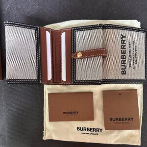 Burberry Luna Horseferry Print Canvas Wallet
